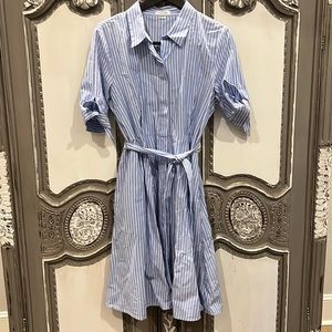 Calvin Klein Blue Striped Dress